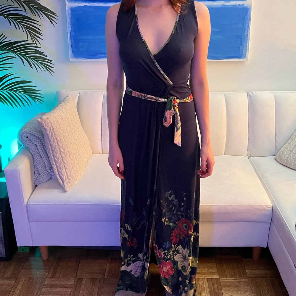 Leg cut designer maxi dress